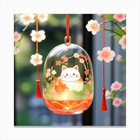 Japanese Glass bell "furin" Canvas Print