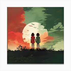 Two Friends In Love Canvas Print