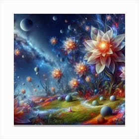 Flowers In The Sky 3 Canvas Print