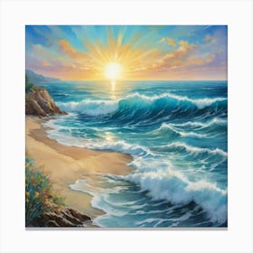 Sea And Sun Art Print 2 Canvas Print