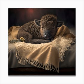 Baby Bison Canvas Print