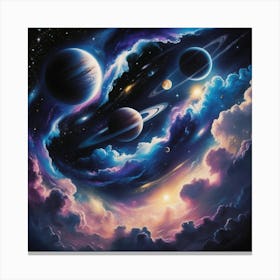 Default Paint A Breathtakingly Vibrant Celestial Masterpiece F 0 Canvas Print