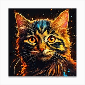 Cat Painting 1 Canvas Print