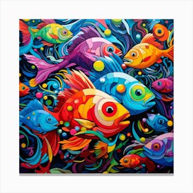 Colorful Fishes 3 Canvas Print