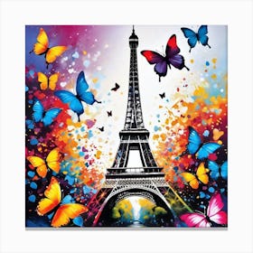 Paris With Butterflies 161 Canvas Print