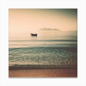 Boat On The Beach Canvas Print