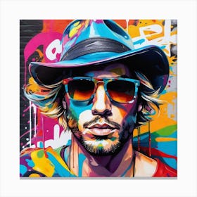 Man In A Hat 3 Canvas Print