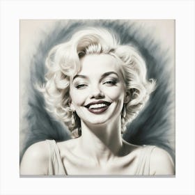 Chalk Painting Of Marilyn Monroe Canvas Print