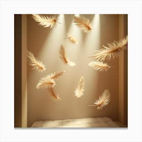 Feathers In The Air Canvas Print