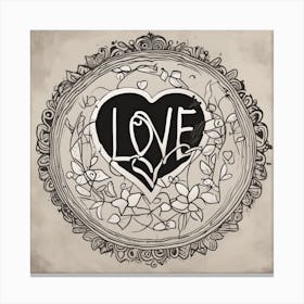 Love In A Circle Canvas Print