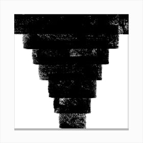 Abstract Black and White Painting 1 Canvas Print