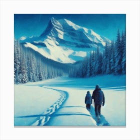 Family Hiking Canvas Print