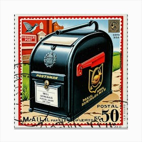 Postal Box, Shows Postal Box, Shows Postal Box Canvas Print