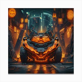 Pumpkin Car (Cyberpunk37) Canvas Print