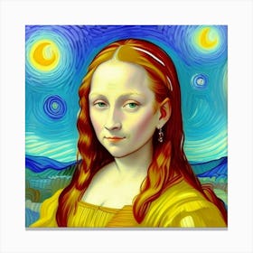 The Young Mona Lisa Through a Modern Lens Canvas Print