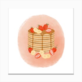 Pancake Stack Square Canvas Print