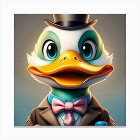 Duck In A Suit Canvas Print