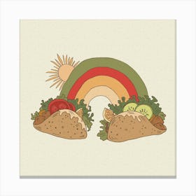 Rainbow Tacos Canvas Print