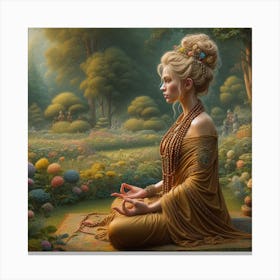 Buddha In The Forest 6 Canvas Print