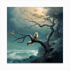 Fox In The Tree 1 Canvas Print