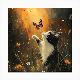 Butterfly Cat Canvas Print