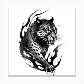 Tiger Tattoo Design Canvas Print