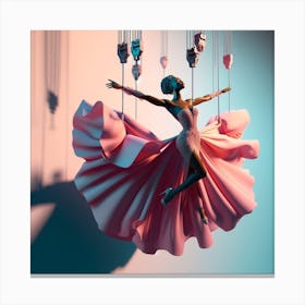 Dancer In Pink Dress Canvas Print