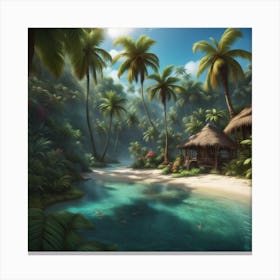 Tropical Island 4 Canvas Print