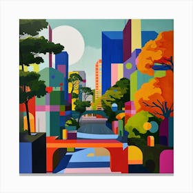 Abstract Travel Collection Tokyo Japan 4 Canvas Print