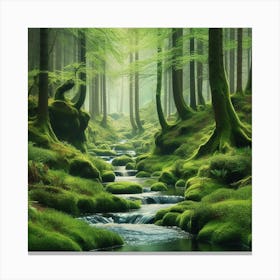 Mossy Forest 4 Canvas Print