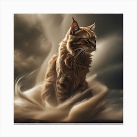 Cat In The Storm 3 Canvas Print