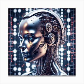 Cyborg Woman 14 Canvas Print