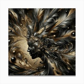 Feathered Woman Canvas Print