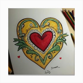 Heart Of Gold Canvas Print