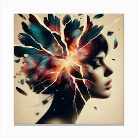 Woman With A Broken Head Canvas Print