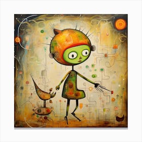 Alien Girl Canvas Print