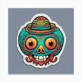 Day Of The Dead Skull 54 Canvas Print
