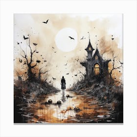 Halloween Castle Canvas Print