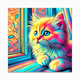 Feline Cat Creative Artwork Illustration 64 Canvas Print