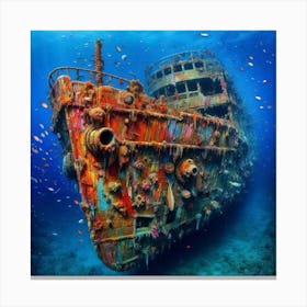 Wrecked Ship Canvas Print