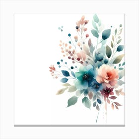 Watercolor Flowers 52 Canvas Print