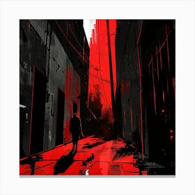 Red Alley Canvas Print