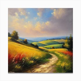 Path In The Countryside Canvas Print