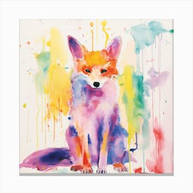 Fox liquid splash Canvas Print