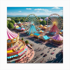 Amusement Park Canvas Print