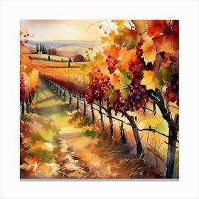 Autumn Vineyards 3 Canvas Print