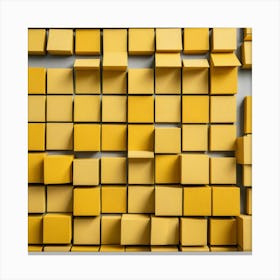 Yellow Cubes Canvas Print