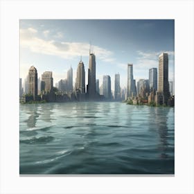 Futuristic Cityscape Canvas Print