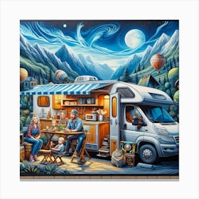 How to Produce a Popular Web Series from Your Vehicle’s Kitchen with Stunning Views Canvas Print