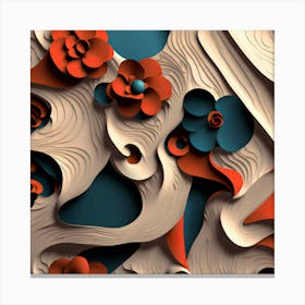 3d Paper Art Canvas Print